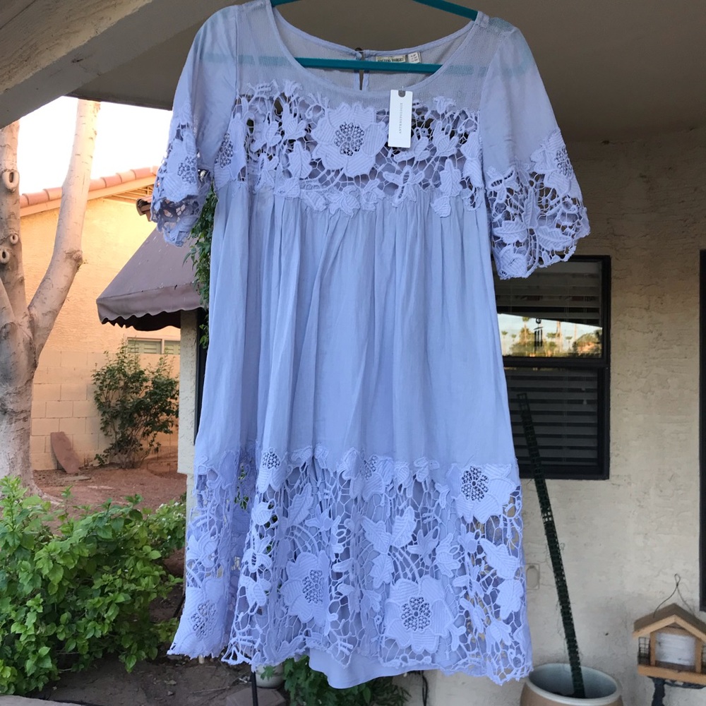 Anthropologie lavender summer dress